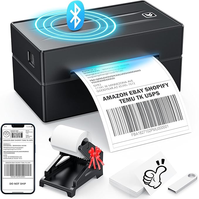 Aixiqee Thermal Label Printer - 4x6 Label Printer for Small Business, Shipping Package, Amazon, Ebay, Shopify, Etsy, USPS