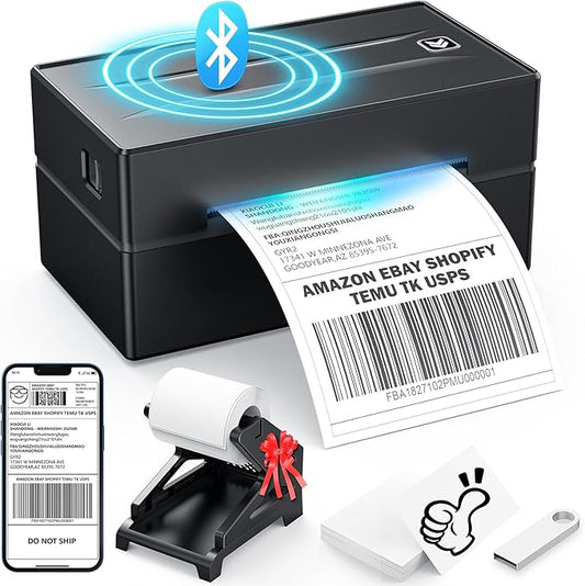 Aixiqee Thermal Label Printer - 4x6 Label Printer for Small Business, Shipping Package, Amazon, Ebay, Shopify, Etsy, USPS