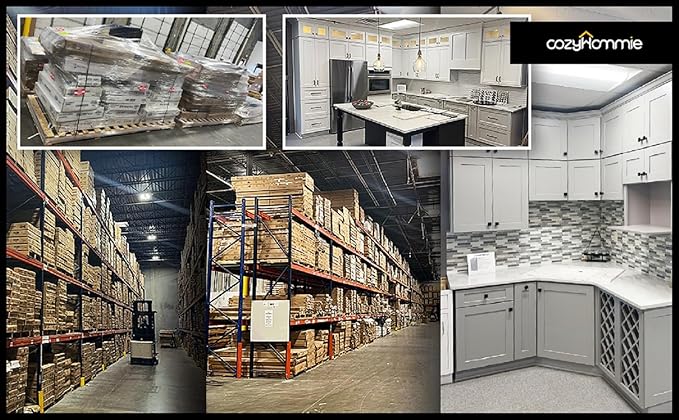 Shaker Style White RTA Base Drawer Cabinet by Solid Wood for Kitchen, Bathroom, Bedroom or Office with 3 Drawers and Soft Close(15" W x 24" Depth x 34-1/2" H)