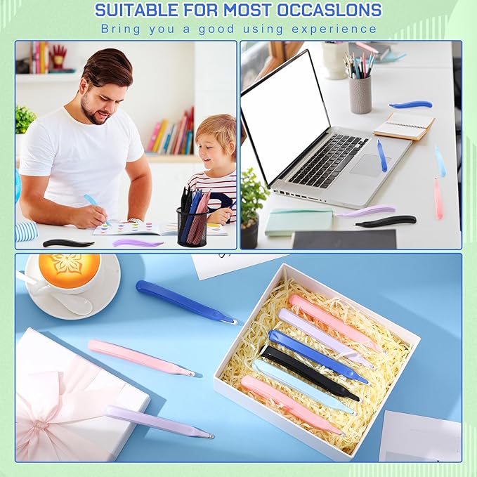 Crtiin 24 Pcs Magnetic Staple Remover Bulk Staple Remover Puller Removing Pen Operation Christmas Tool Gifts Rubberized Office School Gift (Macarons Color)