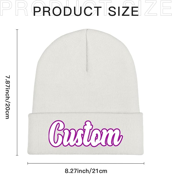 Custom Beanie with Photo Text Logo Design Your Own Personalized Knitted Hats Customized Beanie Custom Hats for Men Women