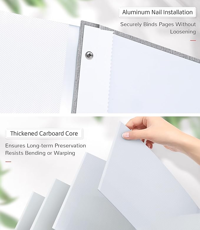 Photo Album Self Adhesive Scrapbook Album for 3x5 4x6 5x7 8x10 Pictures,120 Pages Linen Cover with Display Window DIY Photo Book,Ideal Gifts for Family Travel Wedding Baby