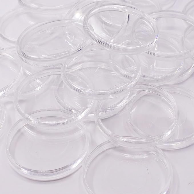 100pcs Discbound Notebook Discs DIY Planner Accessories fits for Tul,Levenger,Arc,Happy Planner,Talia(Super Clear,1.1inch/28mm)