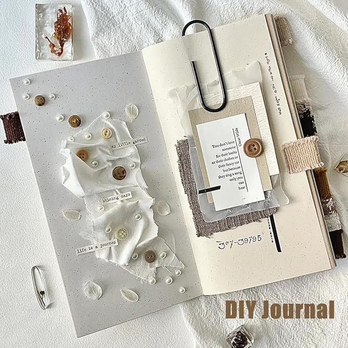 30Pcs Unique Handmade Textured Scrapbook Paper&Mesh Fabric set - A5 sheet Craft Mulberry Special Rice Paper Mix for Scrapbooking Junk Journaling Supplies Card Collage DIY Materials, 5.8x8.2 inches