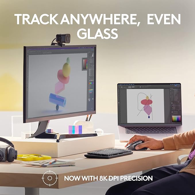 Logitech MX Master 3S for Mac - Wireless Bluetooth Mouse with Ultra-Fast Scrolling, Ergo, 8K DPI, Quiet Clicks, Track on Glass, Customization, USB-C, Apple, iPad - Space Grey