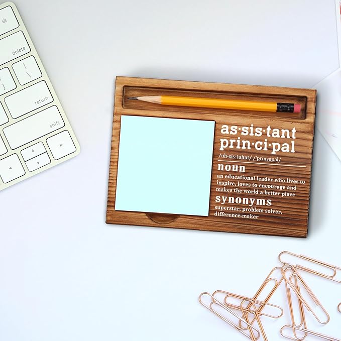 vizuzi Assistant Principal Sticky Note Holder, Assistant Principal Gifts, Thank You Appreciation Gifts for Assistant Principal Women Men From Student Self-Stick Note Pad Holders ZSS31