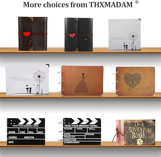 ThxMadam Scrapbooking Kraft Paper 26x17.5CM,20 Sheets Extra Refill Pages Photo Book Blank Paper for Scrapbook Photo Album Guest Book Memory Notebook 10.82" x 8.07" (27.5 x 20.5CM) for Album Large