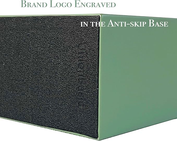 UnionBasic Magazine File Holder, Leatherette Desktop Document Organizer, Home Office Paper Holder File Storage Literature Sorter, Malachite Green, Set of 4