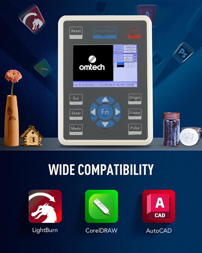 OMTech 130W CO2 Laser Engraver, 35x55 Inch Laser Cutting Machine with Autofocus Autolift 3 Way Pass Air Assist Caster Wheel, Industrial Laser Cutter Engraving Etching Machine for Wood Glass Acrylic