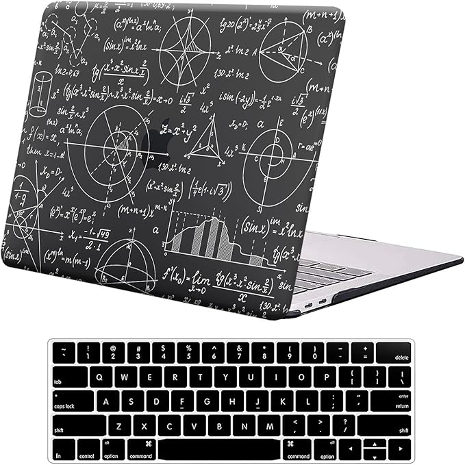 DTangLsm Compatible for MacBook Air 13 inch Case 2021-2018 Release A2337 M1 A2179 A1932 with Touch ID, Smooth Plastic Hard Shell Protective Cover+Keyboard Cover for Mac Air 13 Case 2020, Math Formula
