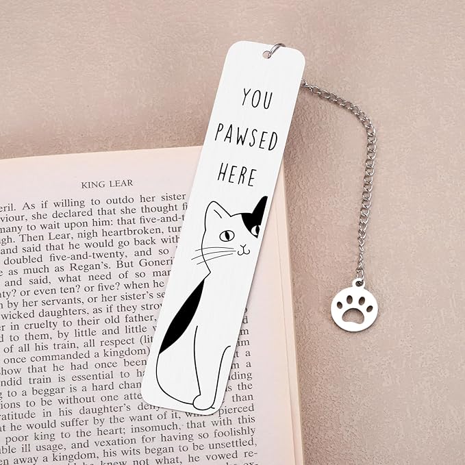 Cat Lover Gifts for Women Men, Cute Bookmarks for Women Girls, Black Cat Gifts for Friends Coworkers, Birthday Gifts for Cat Lovers, Reading Accessories for Book Lovers, Bookish Gifts for Book Club