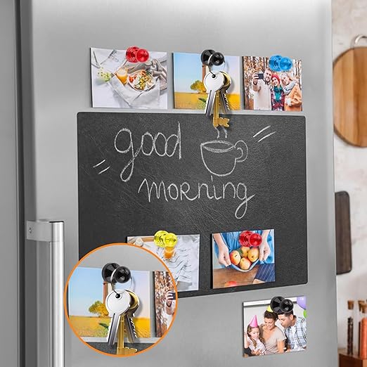 MIKEDE Refrigerator Magnets - 8 Colors Neodymium Fridge Magnets for Adults, Colorful and Practical Small Magnets for Whiteboard, Strong Push Pins for Office, Map - 120 Pack