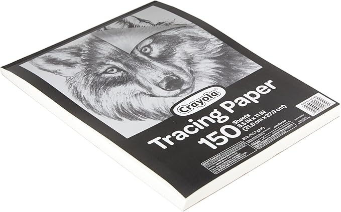 Crayola Tracing Paper 8 1/2” X 11”, Transparent Vellum Paper for Tracing Pads, 150 Sheets [Amazon Exclusive]