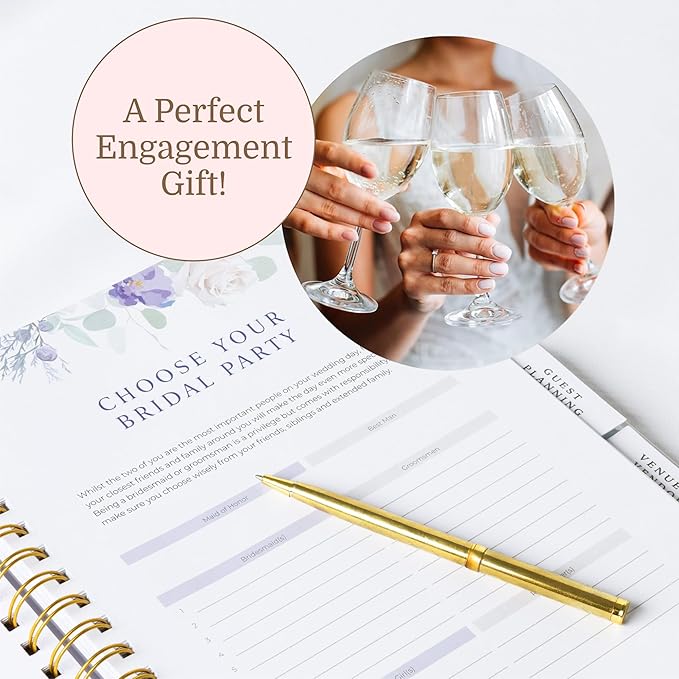 Your Perfect Day Wedding Planner Book and Organizer - Wedding Planner Book - Bridal Planning Binder with Countdown Calendar - Bride Gifts - (Lavender Haze)