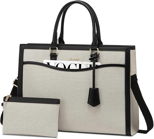 LOVEVOOK Laptop Tote Bag for Women, Office Work Bag Briefcase fit for 15.6 inch Laptop, Large Capacity Teacher Bag Handbag