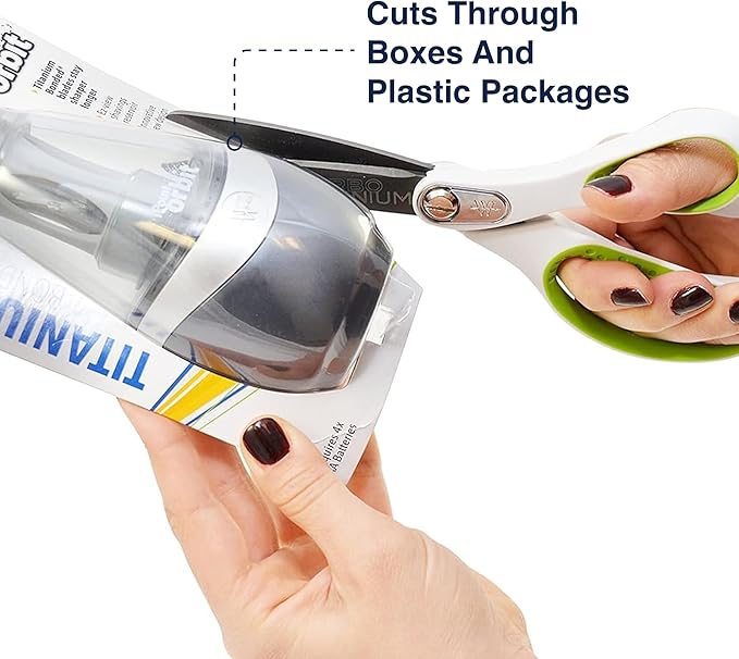 Westcott 8-Inch CarboTitanium Heavy Duty Straight Fabric Scissors - Ideal for Fabric, Sewing, and Craft Projects