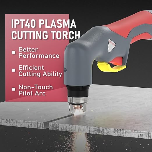 YESWELDER CUT-60DS PRO Plasma Cutter, 60Amp 110V/220V Non-High Frequency Non-Touch Pilot Arc 4-In-1 Plate Cutting/Grid Cutting/Gouging/Marking Multifunctional Plasma Cutting Machine