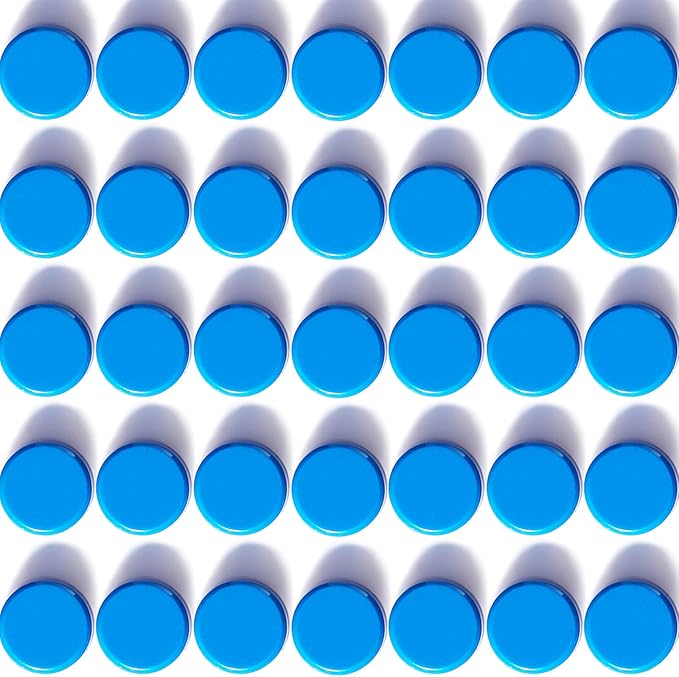 ZDZBLX Fridge Magnets Refrigerator Magnets, 40 Pcs Magnet Strong Magnets Small Magnets for Whiteboard, Heavy Duty Magnets Mini Magnets Cute Magnets Round Magnets for Fridge,Locker,Kitchen,Office, Blue