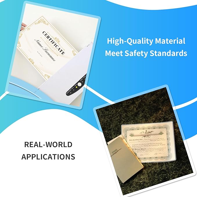 (5 Mil) 100 Pack Laminating Sheets, Thermal Laminating Pouches Holds 8.5 x 11 Inch, 5 Mil Clear Laminator Paper 9 x 11.5 Inch, Letter Size, for Education,Documents, Certificate