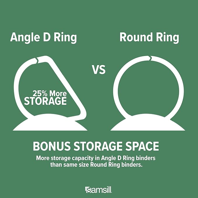 Samsill Durable 1.5 inch 3 Ring Binder, Made in USA, D Ring Binder, FSC 100% Recycled Chipboard, Yellow, 12 Pack