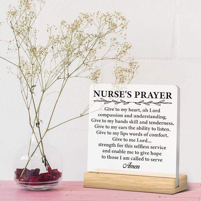 Nurse Gifts for Women Nurses Week Gifts Appreciation Thank You Graduation Gift for Nurse Office Desk Decor for Home Acrylic Sign Christmas Gift