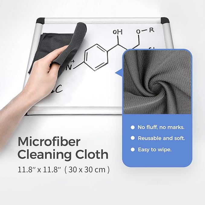 loukin Non-Toxic Whiteboard Cleaner, 17 fl oz Dry Erase Board Cleaner, Low-Odor Whiteboard Cleaning Spray with Cloths, Removes Stubborn Marks from Whiteboards, Chalkboard (6-Pack)