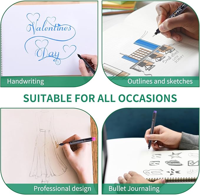 005 Micro Pen,20 Colors Waterproof Ink 0.20mm Fine Tip FineLiner Pens for Art Illustration,Sketching, Anime, Bullet journal,and Technical Drawing