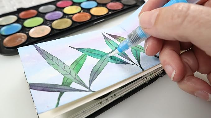 Yasutomo Niji Waterbrush Pen Set: Medium/Large Felt Tip 3 pc