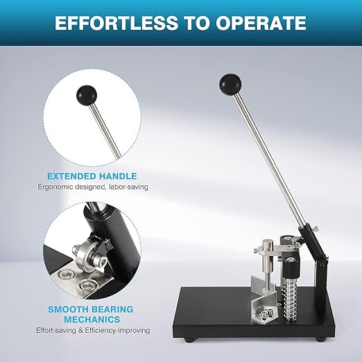 IRONWALLS Corner Rounder Punch Heavy Duty, 1.2”/30mm Thickness Manual Corner Rounder Paper Punch Cutter with R6mm R10mm Interchangeable Dies for Heavy Cardstock, Plastic, Aluminum Sheet