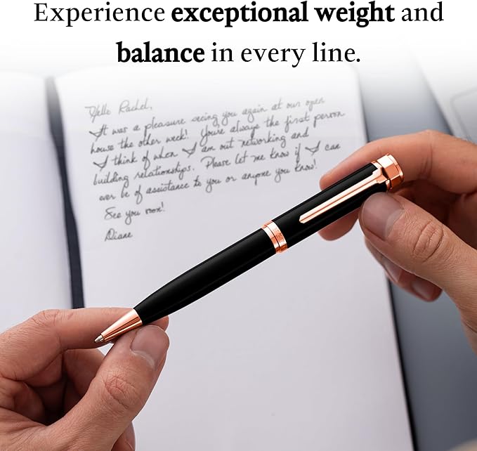 Ellington Pens Luxury Ballpoint Pen – Premium Quality, Smooth Writing Experience, Elegant Design, Includes 2 Ink Refills (Black & Blue) – Ideal for Professionals and Gift Giving