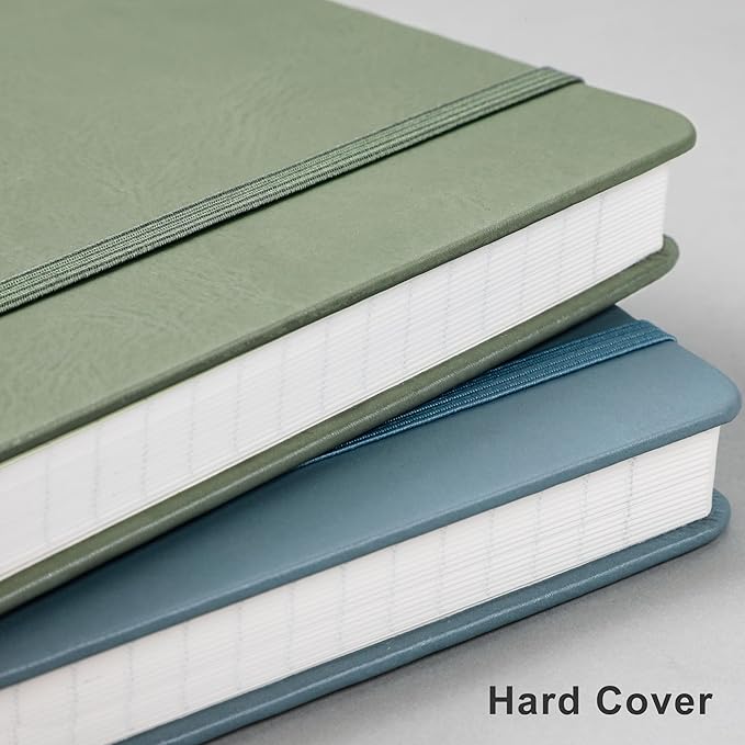 EMSHOI Leather Journal - 8.5"x11" Hardcover Bullet Dotted Notebook for Women & Men, 192-Page A4 Dot Grid Journal with 100 GSM Thick Paper, Ideal for Writing, Work & Creative Planning (Green)