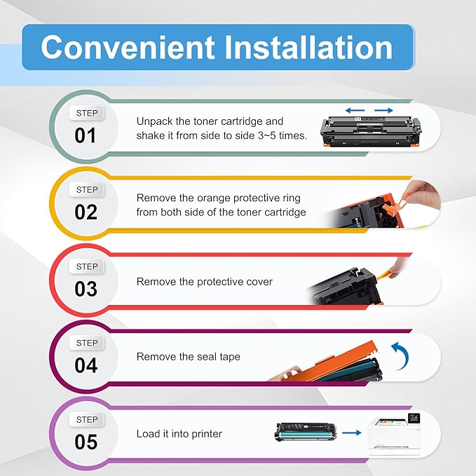 202X Toner Cartridges High Yield 4 Pack Compatible with 202X 202A Toner Cartridges, Works with Color Laser jet Pro MFP M281fdw M281cdw M281fdn M254dw M254dn(Black Cyan Yellow Magenta)