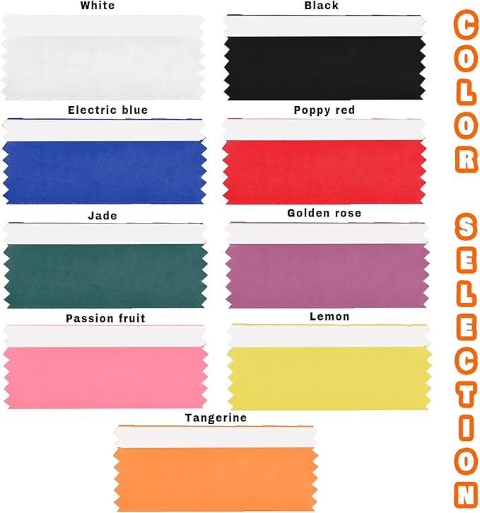 Custom 4" Badge Ribbons with Adhesive for Nametags - Personalized Add Your Logo Text and Choose Your Ribbon Colors,Suitable for Host, Award Winner,Speakers, Parliamentarians, Journalists,Teacher,