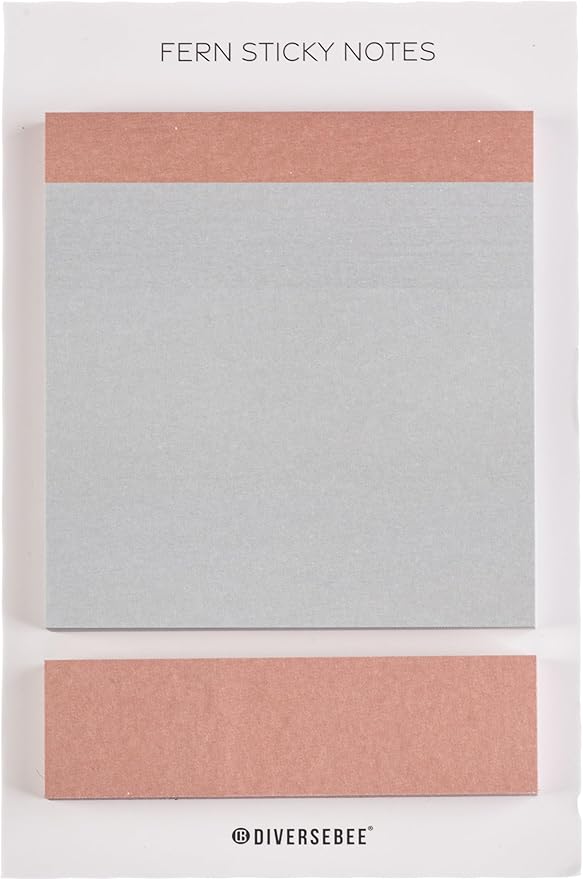 DiverseBee Pastel Sticky Notes Set, Cute Sticky Notes, Aesthetic Self-Stick Note Pads, Sticky Tabs, Page Flags, Planner Accessories, Journaling Office School Bible Study Supplies (Fern)