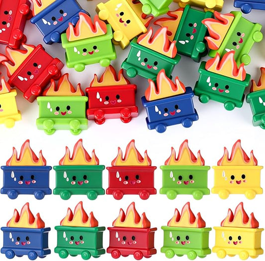 100 Set Resin Dumpster Trash Shape Gift Team Employee Appreciation Gift Emotional Desk Accessories for Staff Teacher Office Coworker Nurse Medical Volunteer Favor (Vivd Color)