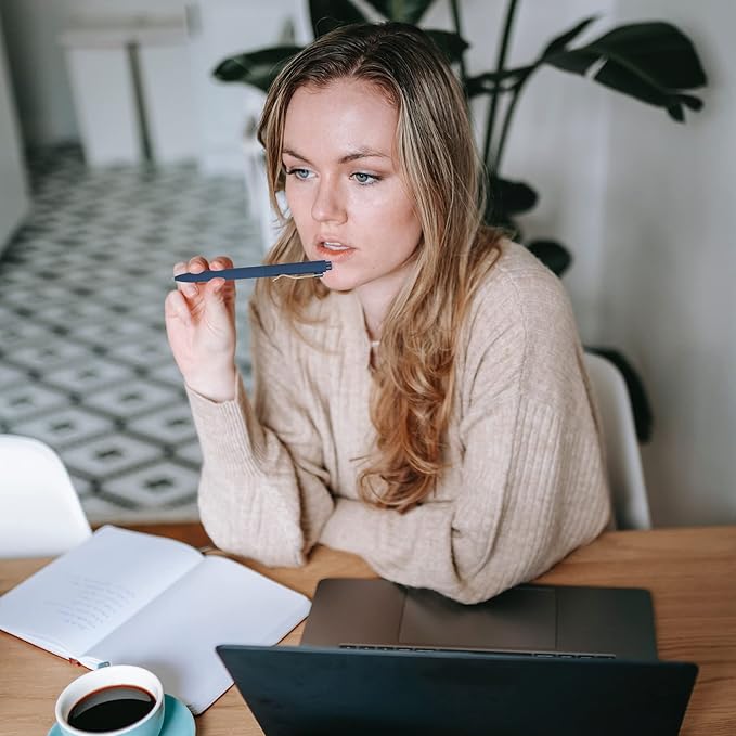 WY WENYUAN Black Pens, Fine Point Smooth Writing Personalized Ballpoint Pens Bulk, Flair Teacher Pen, Black Ink 1.0 mm Journaling Pen, Aesthetic Gift School Office Supplies for Note Taking