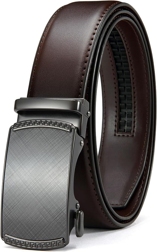 CHAOREN Mens Belt Leather Ratchet Belt - Customizable Fit, Effortless Style (35mm)