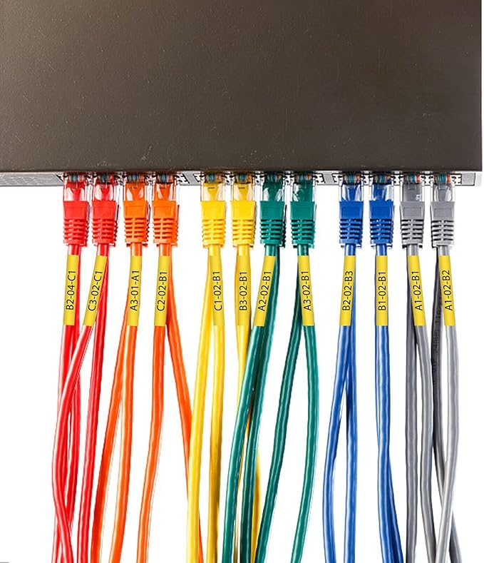 Nineleaf 2 PK Black on Yellow Label-Making Tape Heat Shrinkable Tape Compatible for Brother P-Touch HSe-631 HSe631 HS631 HS-631 11.7mm 1/2" 4.92 ft for PT-E300 PT-E500 PT-E550W PT-P750WVP Printer