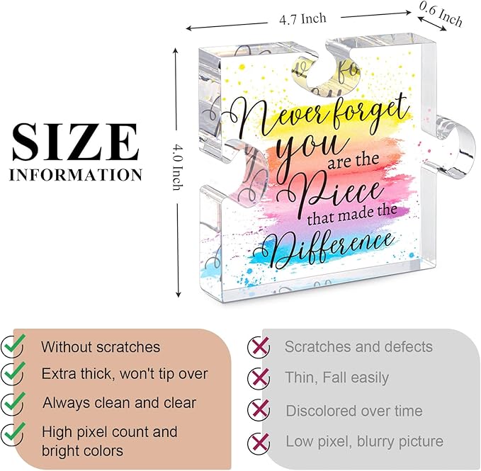 FreeJac Coworker Leaving Gifts for Women Appreciation Award Plaque Retirement Gift New Job Gifts Promotion Gifts for Employee Going Away Gifts Coworkers Goodbye Gifts