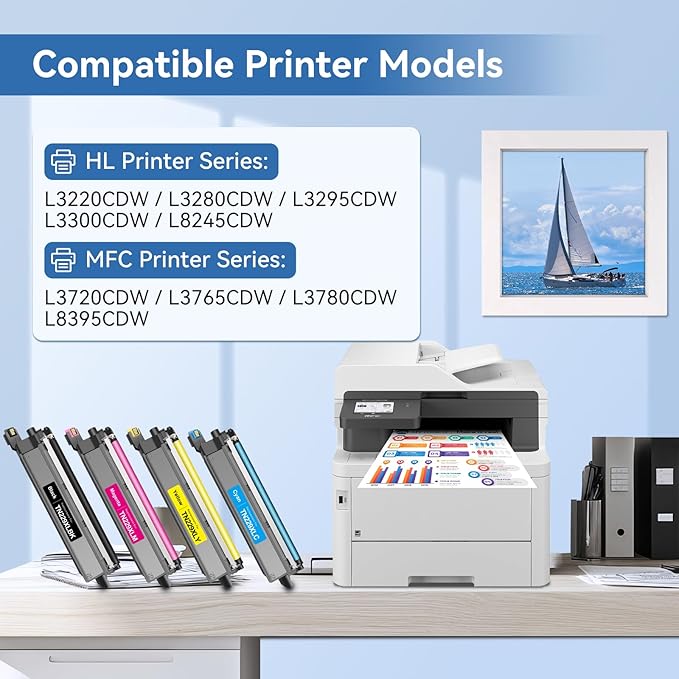 MYTONER Compatible Toner Cartridge Replacement for Brother TN229XL TN229 XL Toner Cartridges for MFC-L3720CDW MFC-L3780CDW HL-L3280CDW HL-L3220CDW HL-L3300CDW Printer (4 Pack TN-229XLBK/C/M/Y)