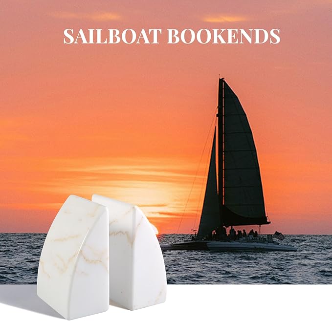 Koville Marble Bookends for Shelves, Large Bookends for Heavy Books, Natural Stone Book Stopper for Books CD Movies, Aesthetic Decorative Book Ends (Golden Calacatta)