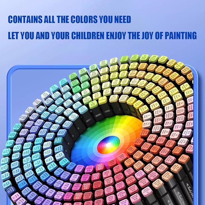Alcohol Markers, 168 Colors Art Drawing Set for Kids Adults, Dual Tip Permanent Sketch Markers with Organizing Case
