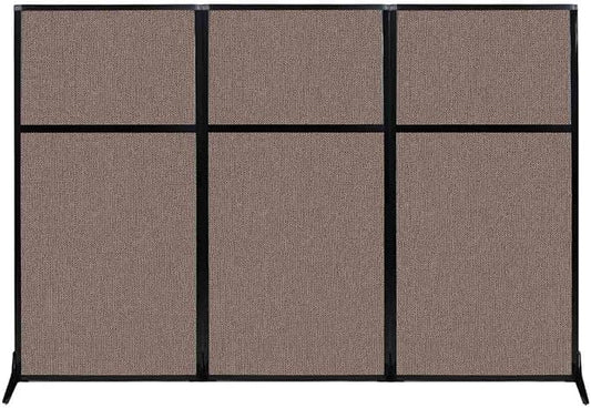 Versare Workstation Partition | Portable Wall Divider | Modern Office Cubicle | Free Standing Privacy Screen | Flexible Work Space | 99" x 70" Latte Fabric Panels