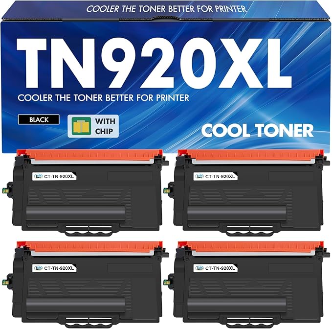 TN920XL TN920 Toner Cartridge Compatible Replacement for Brother TN 920 920XL TN920XXL TN920UXXL TN-920XL for HL-L6210DW HL-L6210DWT HL-L5210DW HL-L5210DN HL-L5210DWT Printer High Yield 4 Pack