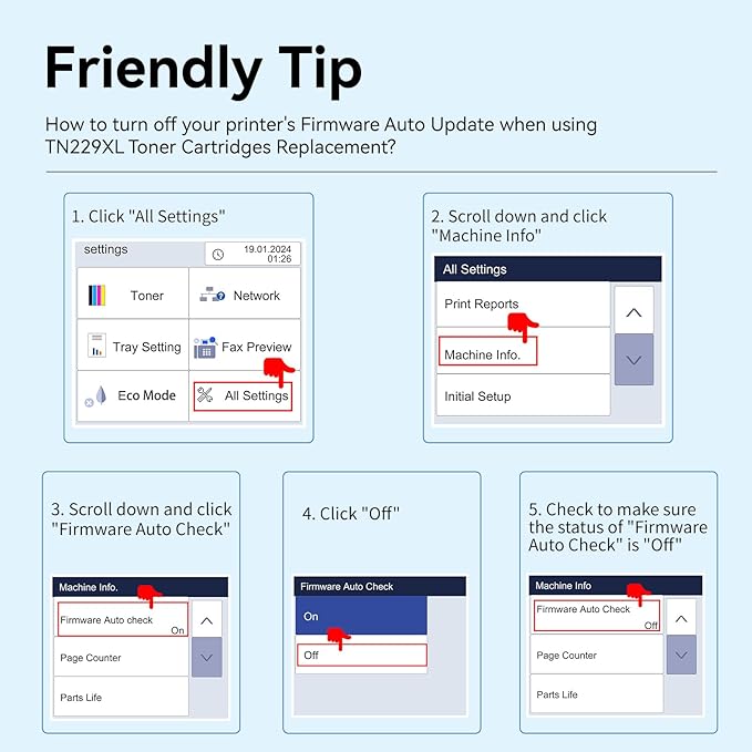 LEMERO UEXPECT TN229XL TN229 High Yield Toner Compatible Replacement for Brother TN229XL TN229 Toner Cartridges for HL-L3280CDW MFC-L3780CDW MFC-L3720CDW Printer, TN229XLBK/C/M/Y-5 Pack