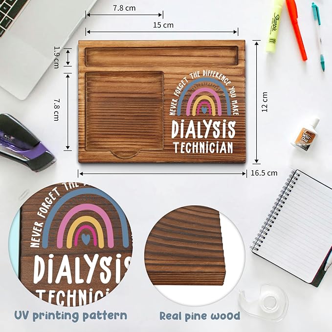 Dialysis Technician Gifts Sticky Note Holder, Thank You Gift for Dialysis Tech, Hemodialysis Nurse, or Renal Care Staff, Healthcare Appreciation Week, Graduation or Holiday Recognition PB021