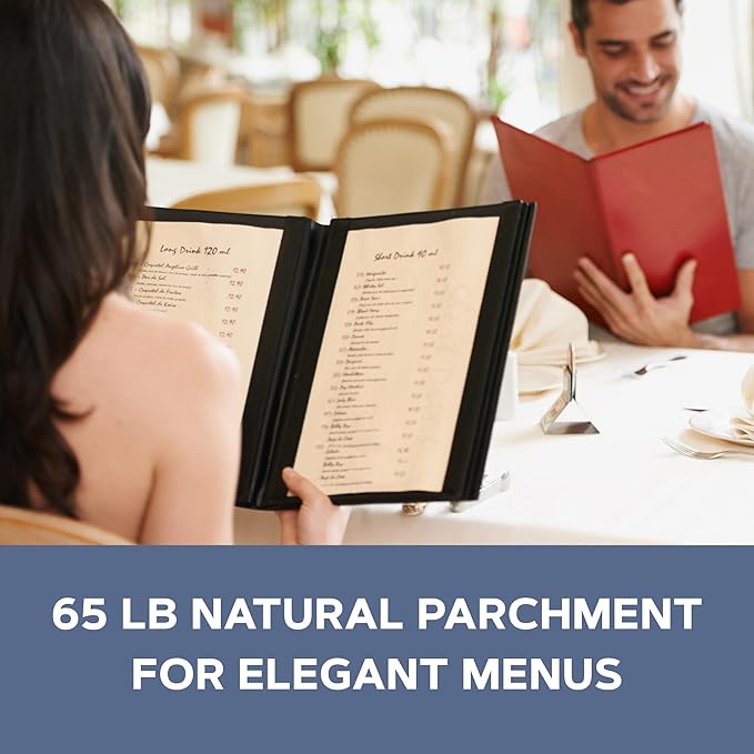 250 Natural Parchment 65lb Cover Paper Sheets 8.5X14 Inches Cardstock Weight Colored Sheets 8.5" X 14" (8.5X14 Inches) Legal|Menu Size - Printable Old Parchment Semblance