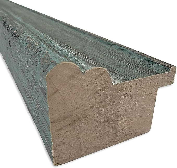 Amanti Art Natural Cork Board for Wall, 15x21 Vision Board with Blue Wood Frame, Small Corkboard Office Decor for Home Organization, Country Rustic Corkboard Pinboard to Display Items for Home