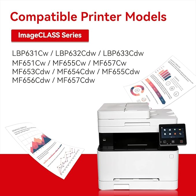 MYTONER 067 067H Toner Cartridge Set Compatible Replacement for Canon 067 067H Toner for Color imageCLASS LBP632Cdw MF656Cdw MF654Cdw MF653Cdw LBP633Cdw Printer 4 Pack 067 High Yield Ink