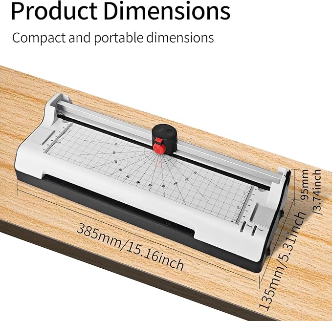 9 Inch Laminator Machine for Documents and Photos, 7 in1 A4 Thermal Laminator Machine with Never Jam Technology, 15 Laminating Sheets, 5 Mil Thick, Use for Home Office School